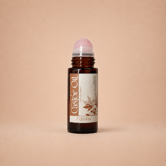 Castor Oil Rose Quartz Roller